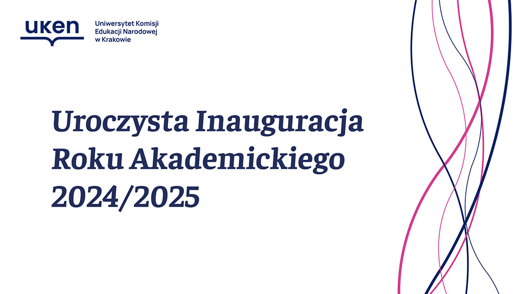 logo UKEN i tekst: Uroczysta Inauguracja roku akademickiego 2024/2025