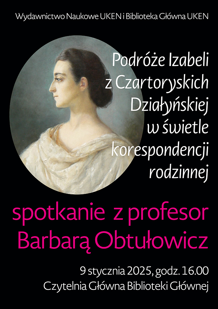 Spotkanie autorskie z prof. dr hab. Barbarą Obtułowicz (plakat)