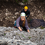 Maria Franelak podczas wspinaczki